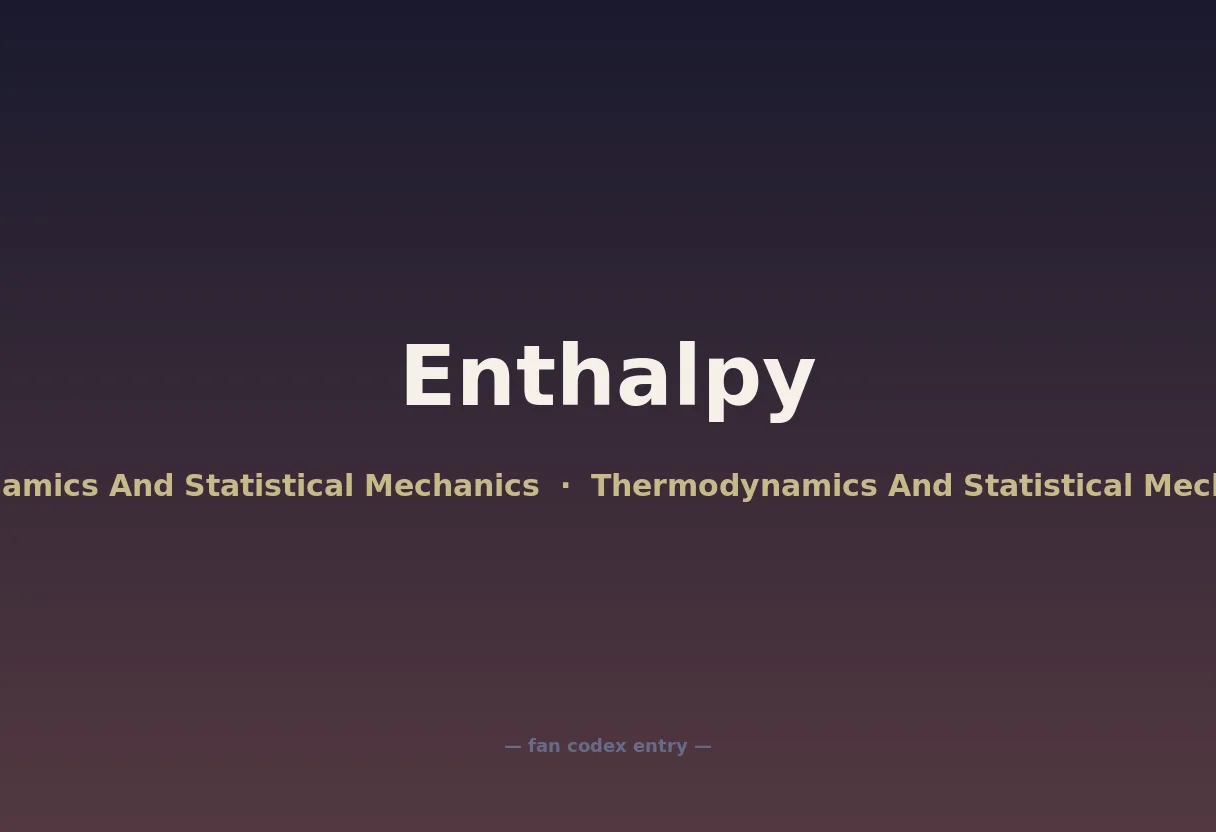 Enthalpy