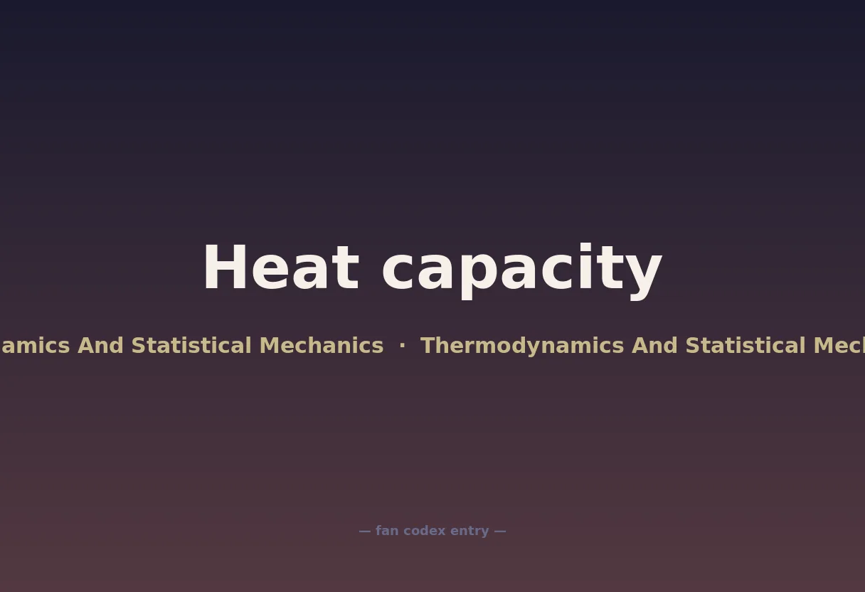 Heat capacity