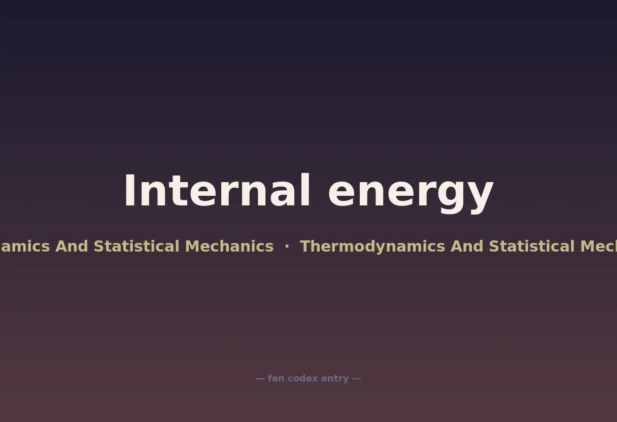 Internal energy