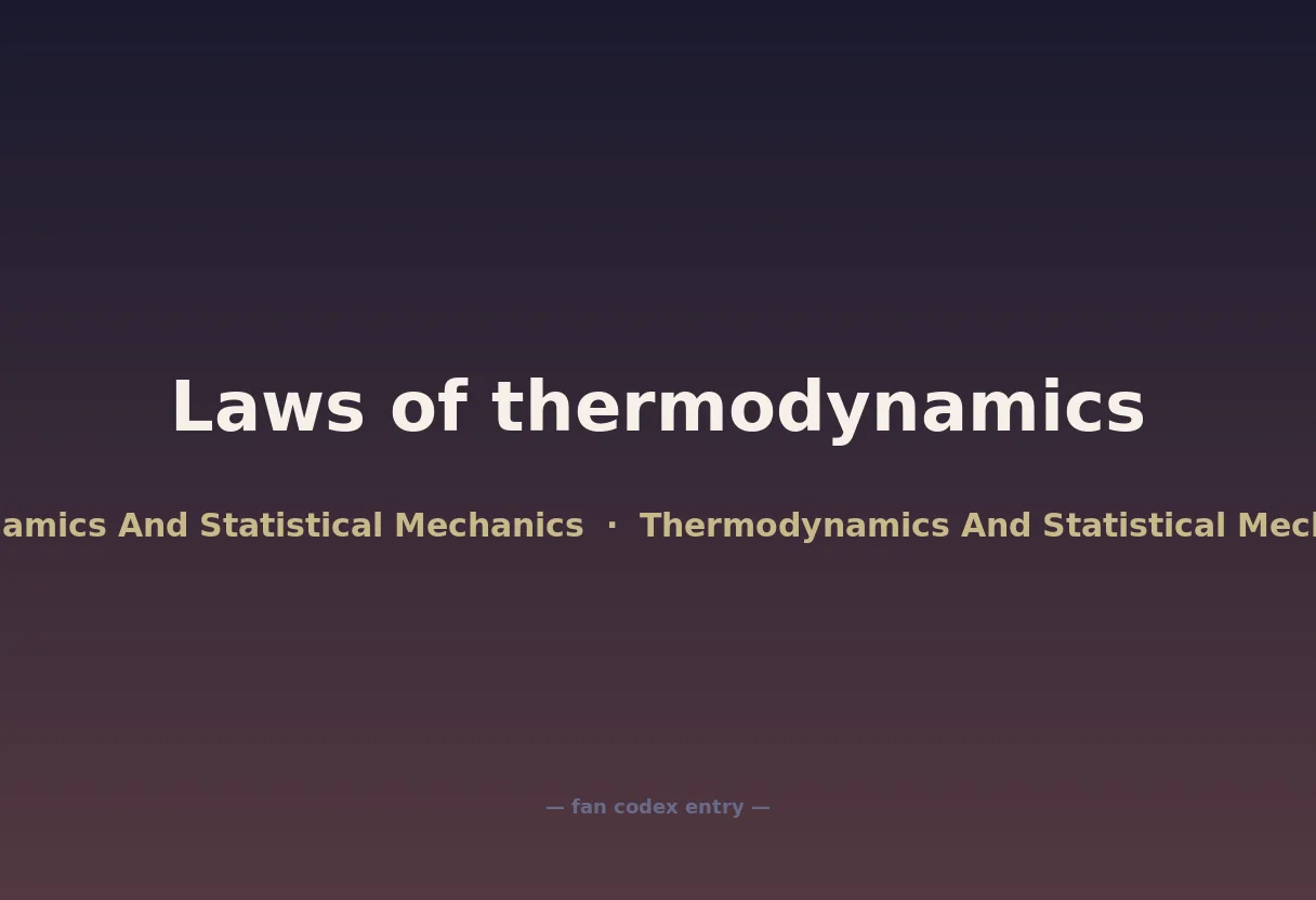 Laws of thermodynamics
