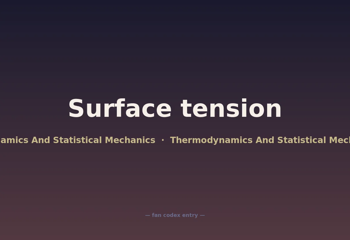 Surface tension