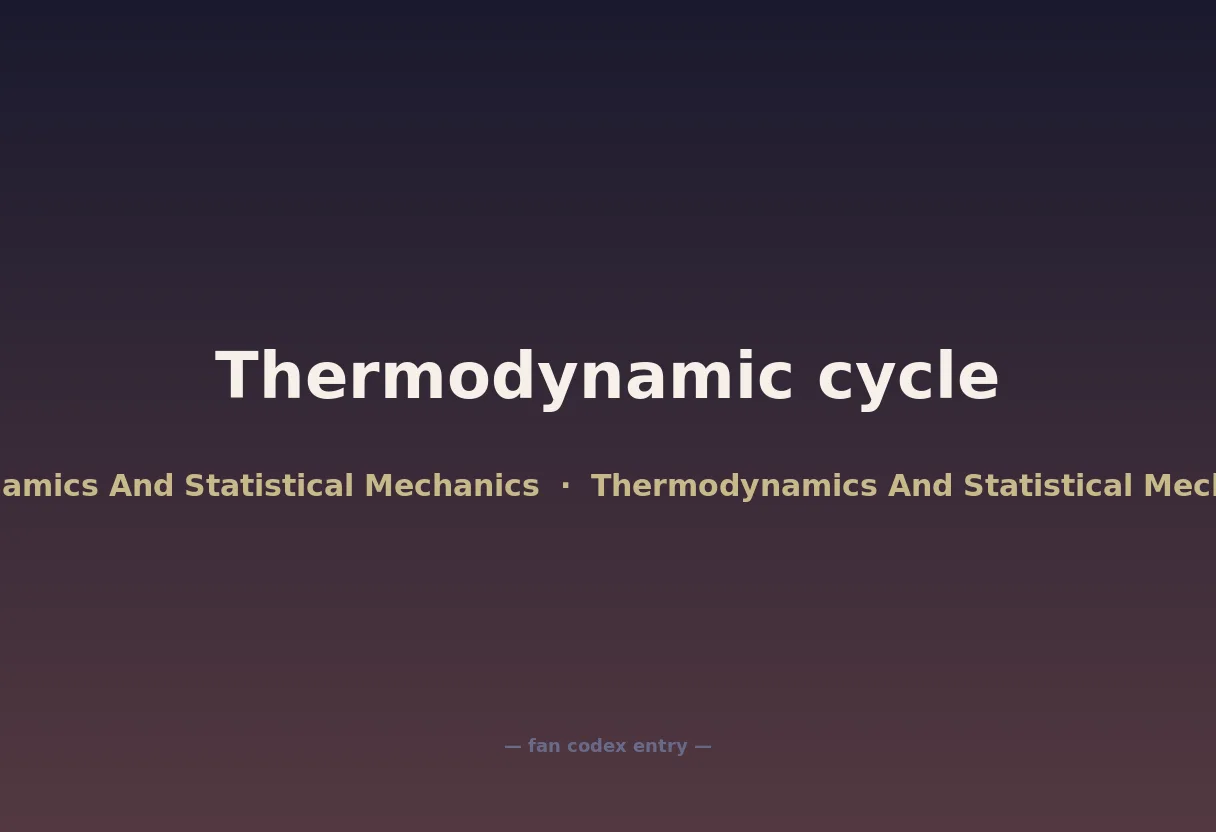 Thermodynamic cycle